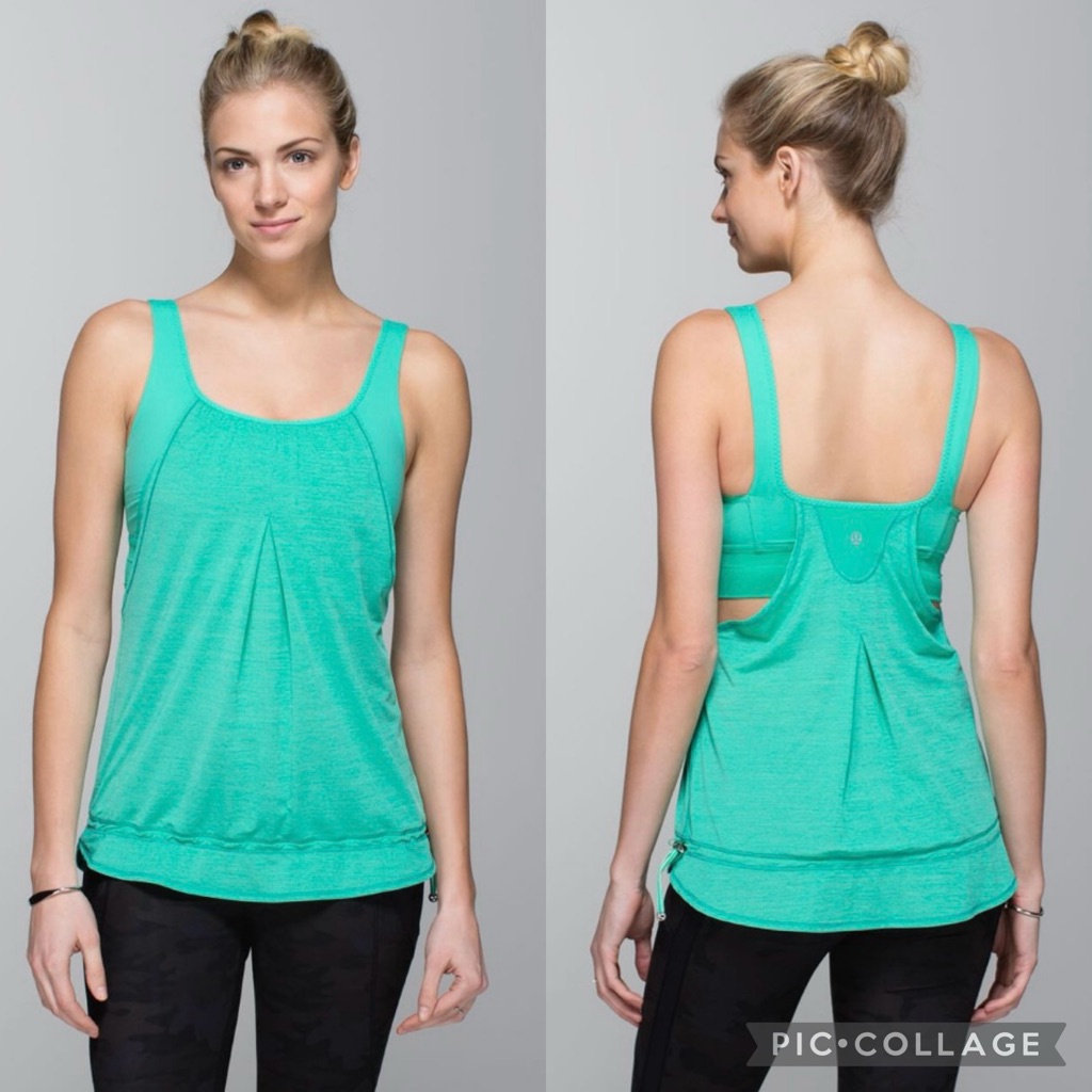 Lululemon | Run Times Tank In Heathered Bali Breeze